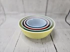 Vintage Pyrex Primary Colors Nesting Bowls Set Of 4 Red Yellow Green Blue