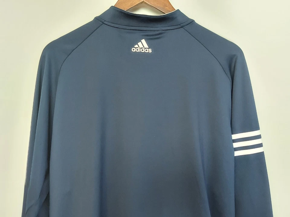 Equipo EE. UU. Adidas Golf Media Cremallera Pullover Chaqueta Talla L Azul Marino EE. UU. Fútbol Calentamiento Foto 4 de 4