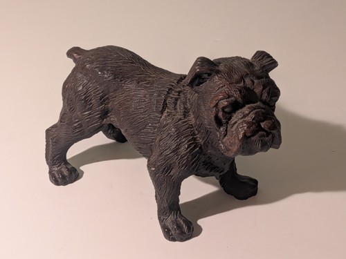 Vintage 1950s English Bulldog Large Hard Resin Figure $25