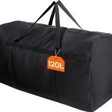 120L Extra Large Storage Duffle Bag For Traveling, Foldable Moving Bags With Zip