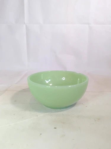Vintage FIRE-KING JADEITE - Backstamp Chili cereal Soup BOWL - 5” *Chip*