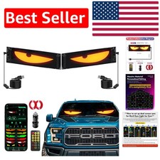 Customizable 19.3 LED Eyes for Cars - Programmable Windshield Lights - 2-Pack