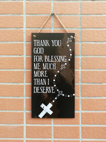 CARISPIBET Thank you God for blessing me | religious decorative sign home decor - Picture 5 of 6