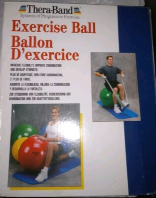 THERA-BAND Exercise Ball - Blue for Athletes 62'' to 6'8 