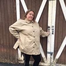 Nwt Erika Ii & Co Lightweight Cotton Camel Coat 3x