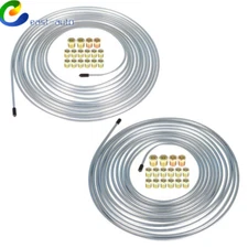 3/16" and 1/4" All Fittings Zinc-Coated Brake Line Tubing Kit 25 Ft.