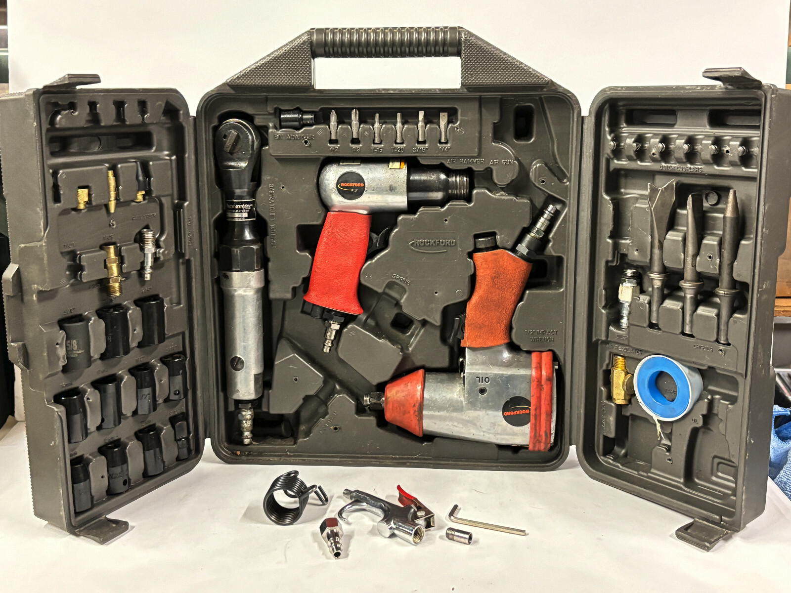 Rockford Air Tool with Ratchet, Impact, Air Hammer and More