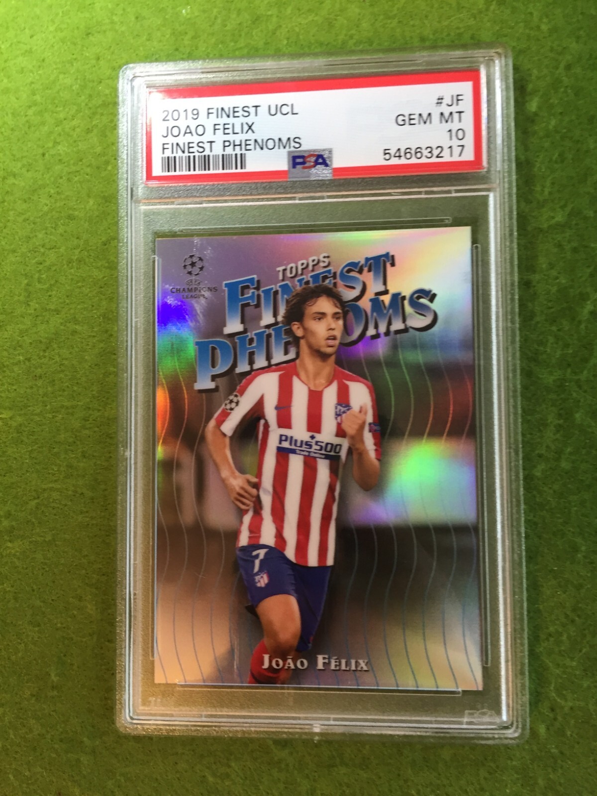 Joao Felix PSA 10 REFRACTOR CARD JERSEY #23 PORTUGAL 2019 Finest JOAO FELIX UCL view 9