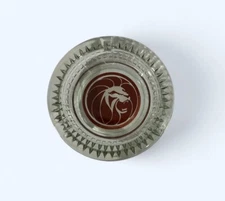 MGM Grand Hotel casino Ashtray Las Vegas Lion Head Logo clear Glass Vintage