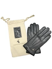 Schwartz von Halen Mens Harvey Goatskin Leather Gloves Black XL New