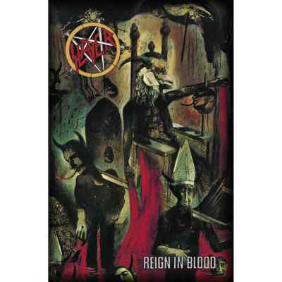 SLAYER reign in blood textile poster / flag