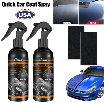 2× High Protection Quick Car Coat Ceramic Coating Spray Hydrophobic 120ML USA