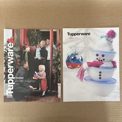 Tupperware Christmas Catalogs Magazine Product 2007 & 2009 Booklets - Lot of 2