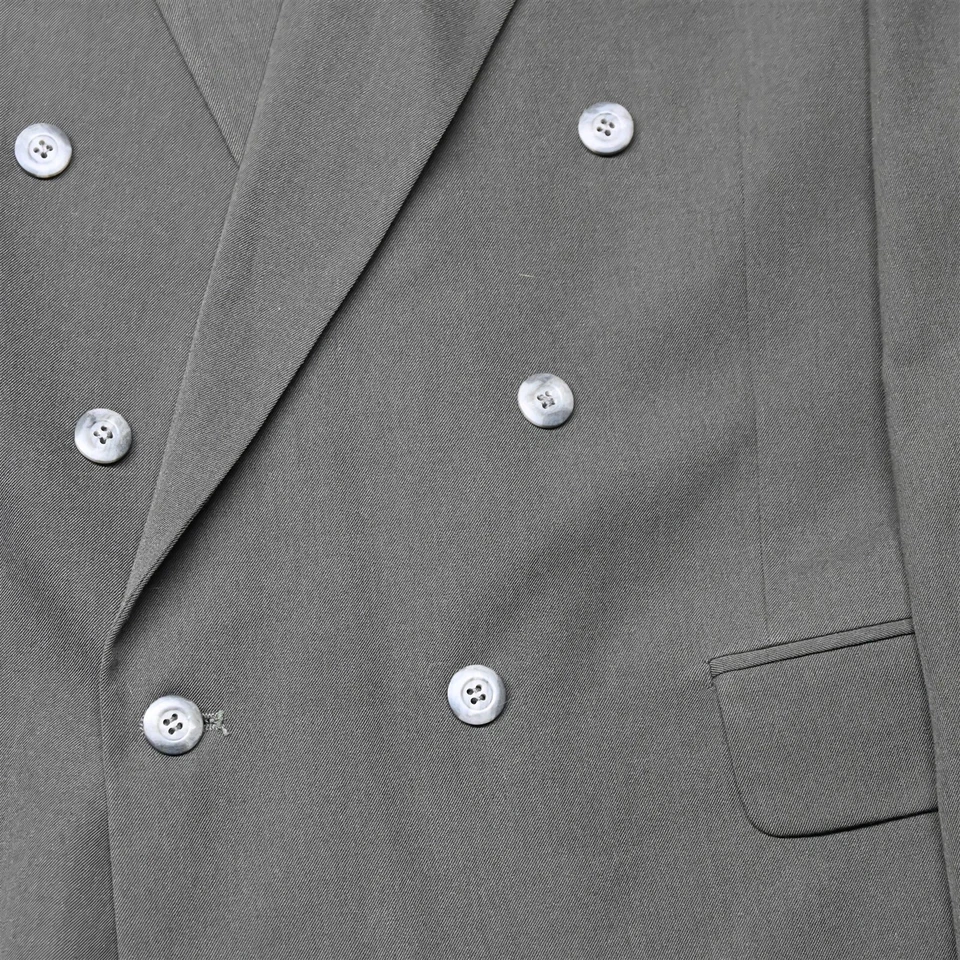 Robert Stock 44R 33x34 Olive Green Double Breast Jacket Pants Suit - Image 3 of 4