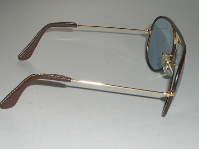 62[]14mm VINTAGE B&L RAY-BAN GEP BLUE PHOTOCHROMIC LEATHERS