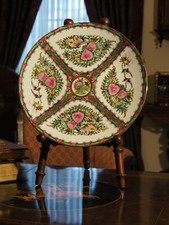 Large Chinese Export Rose Medallion 13" PLATTER Canton Porcelain c. 1850 ExcCond