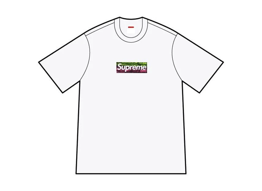 Tee-shirt blanc Supreme Los Angeles Fire Relief Box Logo - Photo 1/1