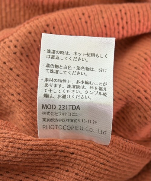 トップス PHOTO COPIEU PHOTOCOPIEU T-shirt/Cut & Sewn Orange TU(Approx. M