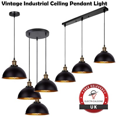 Vintage Industrielle Deckenanhängerleuchte Metall Loft Hängende Retro Lampe