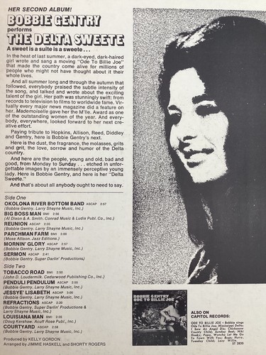 Original Bobbie Gentry DELTA SWEETE 1968 M- vinyl LP+bonus CD TESTED - Picture 4 of 8