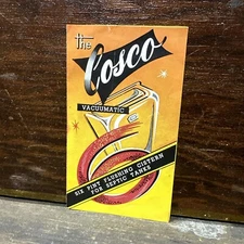 The Cosco Vacuumatic Vintage Cistern Mini Brochure Australian