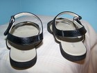Women Ladies APPLESEED'S Black Leather Upper Sandal Straps Buckle Sz 8.5 M EUC — photo 2