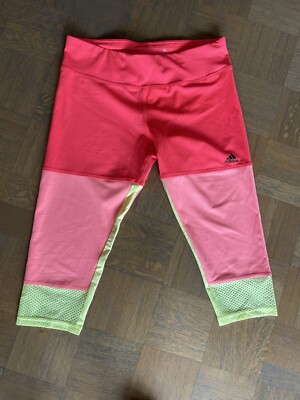 ADIDAS pant tight NEU bunt 3/4 Jogging Sport Hose Yoga pink rosa