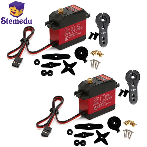 2Pcs Waterproof 20KG DS3218MG Digital Servo High Torque Full Metal Gear 270°
