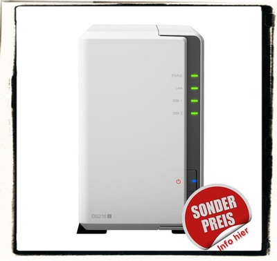 Synology DS216j RAID NAS Server + Festplatten Bundle WD Red 