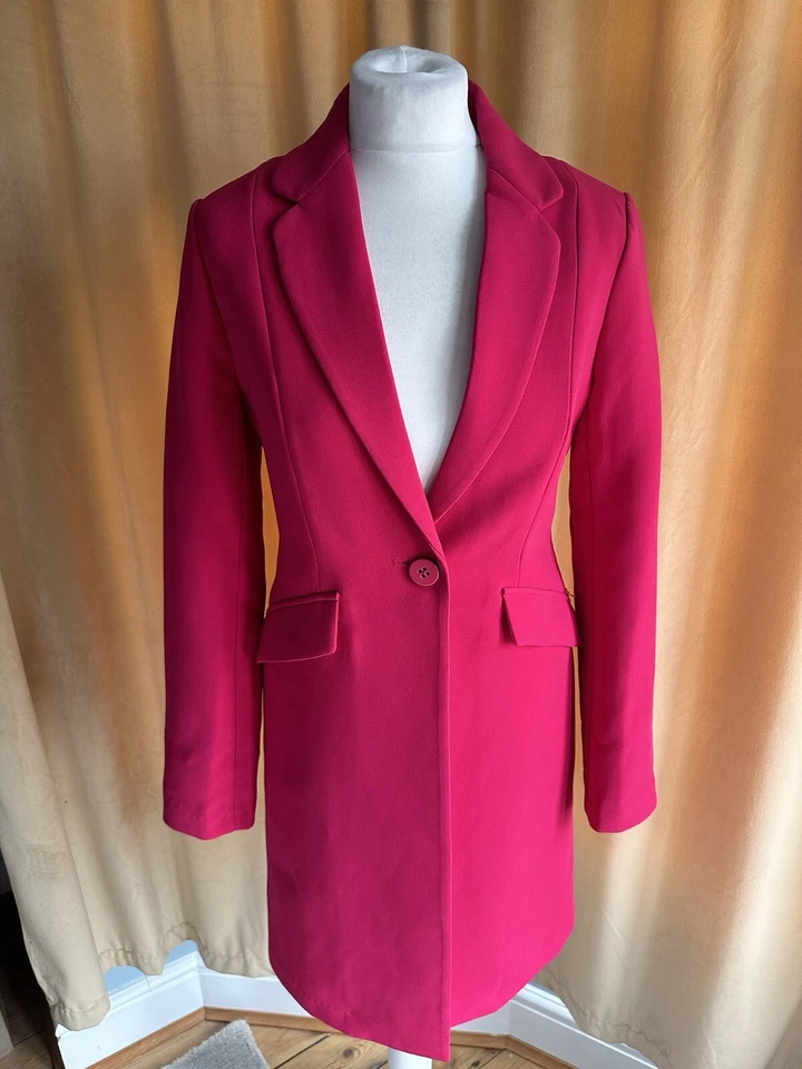 Guess Pink Fuchsia Trench Coat Size S / 8/10 New with tags - Image 2 of 4