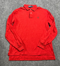 Polo Ralph Lauren Men's Regular Fit Red Long Sleeve Shirt Size Small