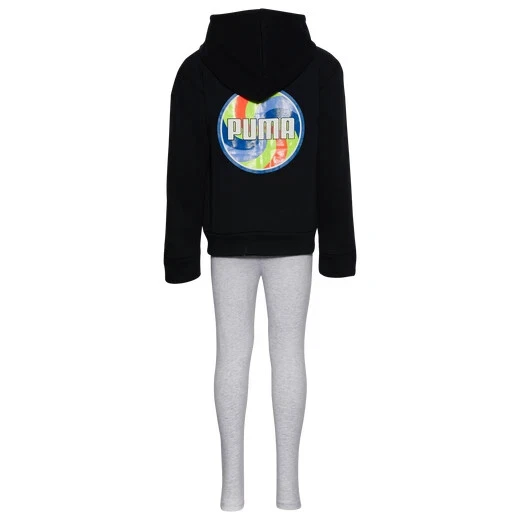 PUMA Niños Arco Iris Polar Sudadera con Capucha y Leggings Conjunto de 2 Piezas Niñas Preescolar Talla 6T Foto 2 de 4