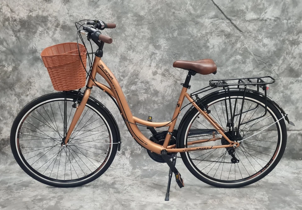 28 ZOLL Damenrad 21-GANG Shimano Schaltung & LICHT & KORB NEU 2810--GOLD - Bild 3 von 4