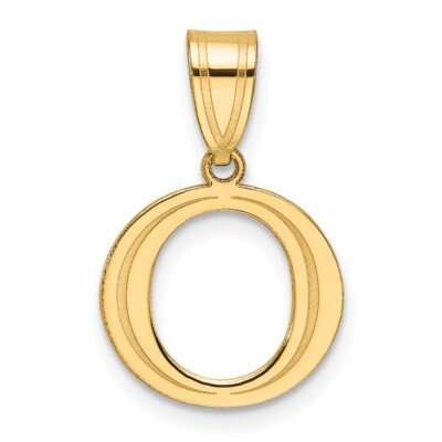 Anhänger 14K Gelbgold poliert geätzt Buchstabe O Initiale YC1539O