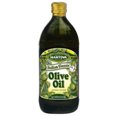 Mantova Olive Oil Extra Virgin Italian Golden - 34 Fl. oz (Pack of 6)