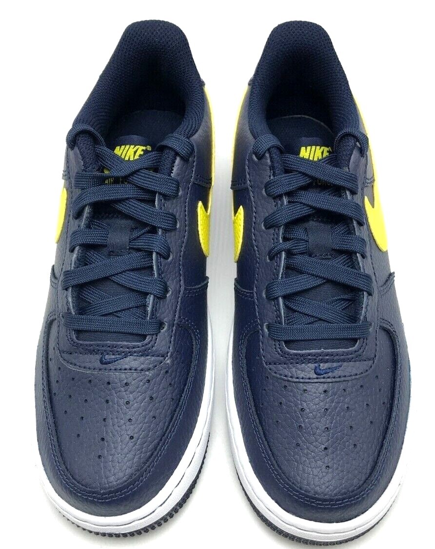 NEW* Youth Grade-School Nike Air Force 1 (GS) Navy / Yellow