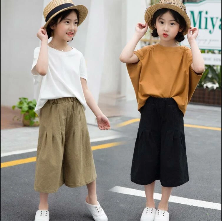 Kids Pants for Girls Silk Anti-mosquito Multi-pocket Wide-leg Pants Cargo  Pants Causal Baggy Pants Summer Pants Wide Leg for Kids Girls 7-16 Years  Old | Lazada PH