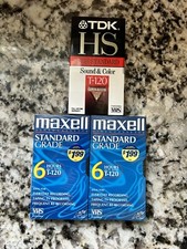 Maxell TDK Blank VHS Tapes Lot of 3 NEW SEALED