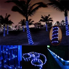 Outdoor Solar String Lights 100 LED Rope Lights PCV For Garden Fence Patio Yard