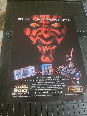 Star Wars Episode 1 Comtech Darth Maul Print Ad 1999 8x11 Great To Frame 