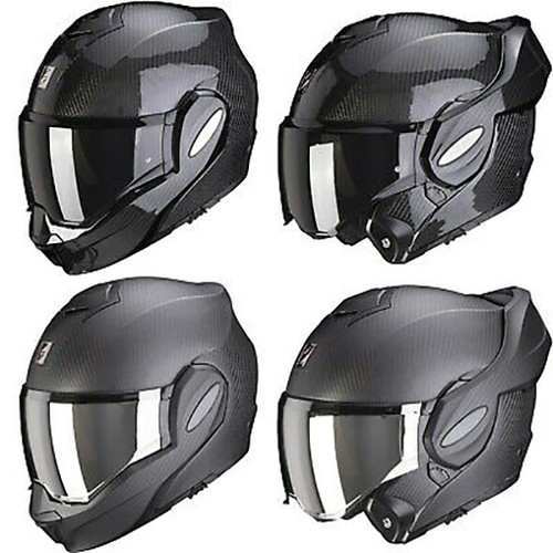 CASCO MODULARE MOTO SCOOTER SCORPION EXO TECH CARBON MENTONIERA RIBALTABILE  P/J | eBay