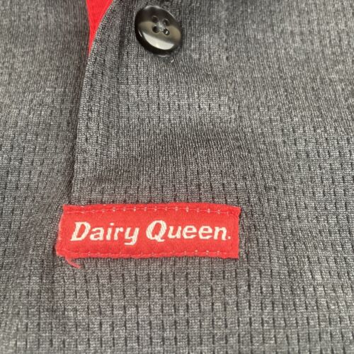 Dairy Queen Polo Shirt Men’s M Black Red Ribbon Employee Uniform Short Sleeve - Picture 7 of 7