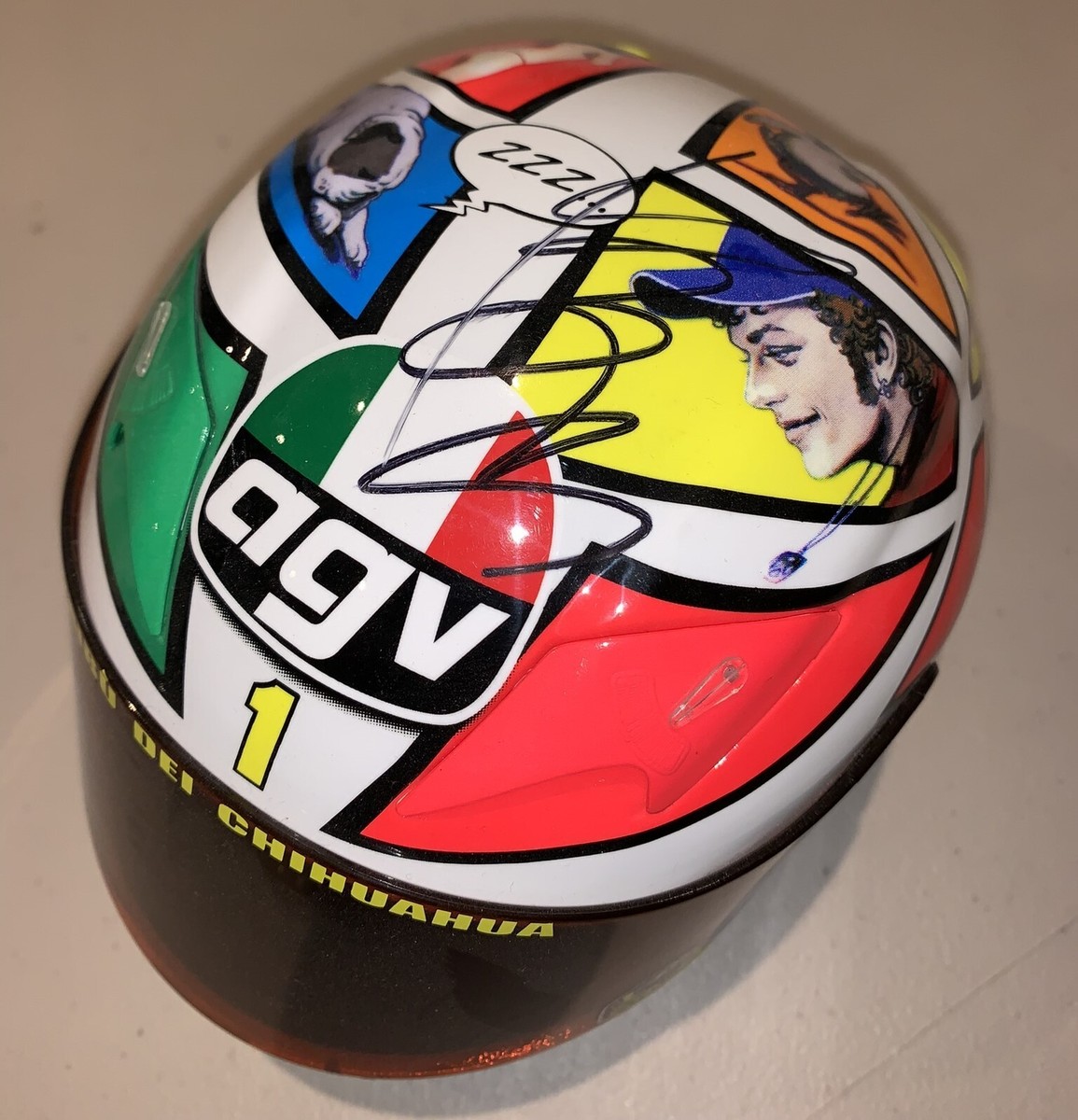 Valentino Rossi signed Mugello 2006 Helmet (Milo Manara) 1:2 Scale