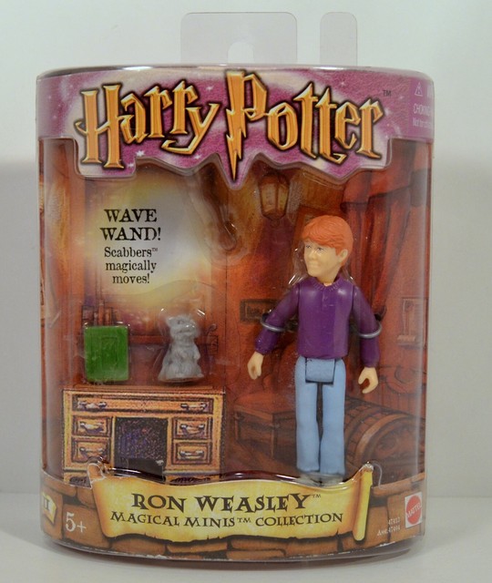 2002 Ron Weasley & Scabbers 3" Mattel Magical Minis Harry Potter Action