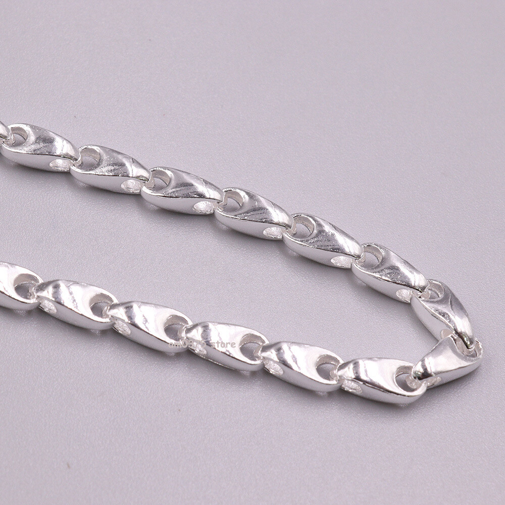 Pure 999 Fine Silver Necklace Women Man's 4mm Dragon Head