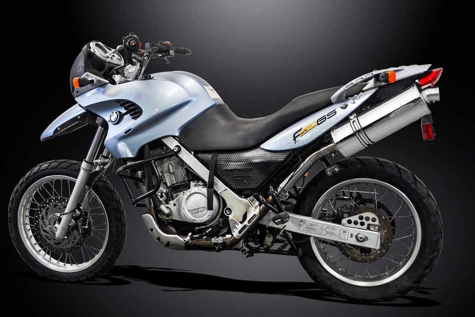 BMW F650GS F650 GS 2007-2012 Kit de silenciador de escape ovalado de acero inoxidable deslizable de 14" Foto 4 de 4