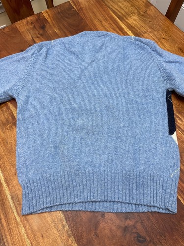 Vintage Men’s Ballymoor Argyle Pattern Wool Knit Blue Sweater Size XL (JL) - 第 7/7 張圖片