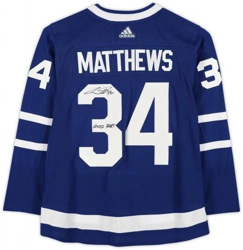 Auston Matthews Maple Leafs 2022 Hart Trophy Winner Signed Jersey w/Insc - Image 3 of 4
