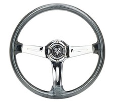 Nrg Innovations Matsuri Acrylic Steering Wheel Chrome Finish Spokes Smoke