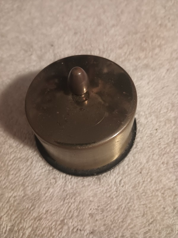 Vintage Solid Brass Postage Stamp Roll Dispenser Holder Office Home Decor